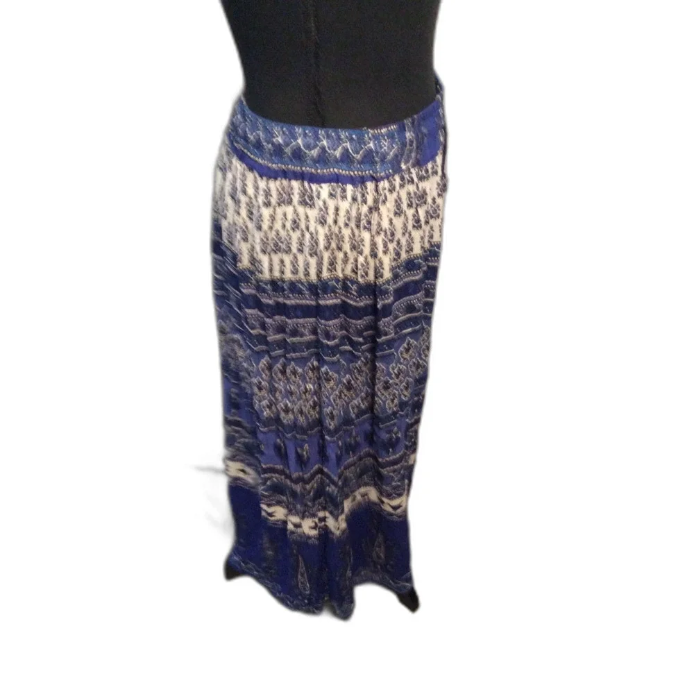 One Size OS blue Boho Gypsy Hippie Maxi Skirt Women's